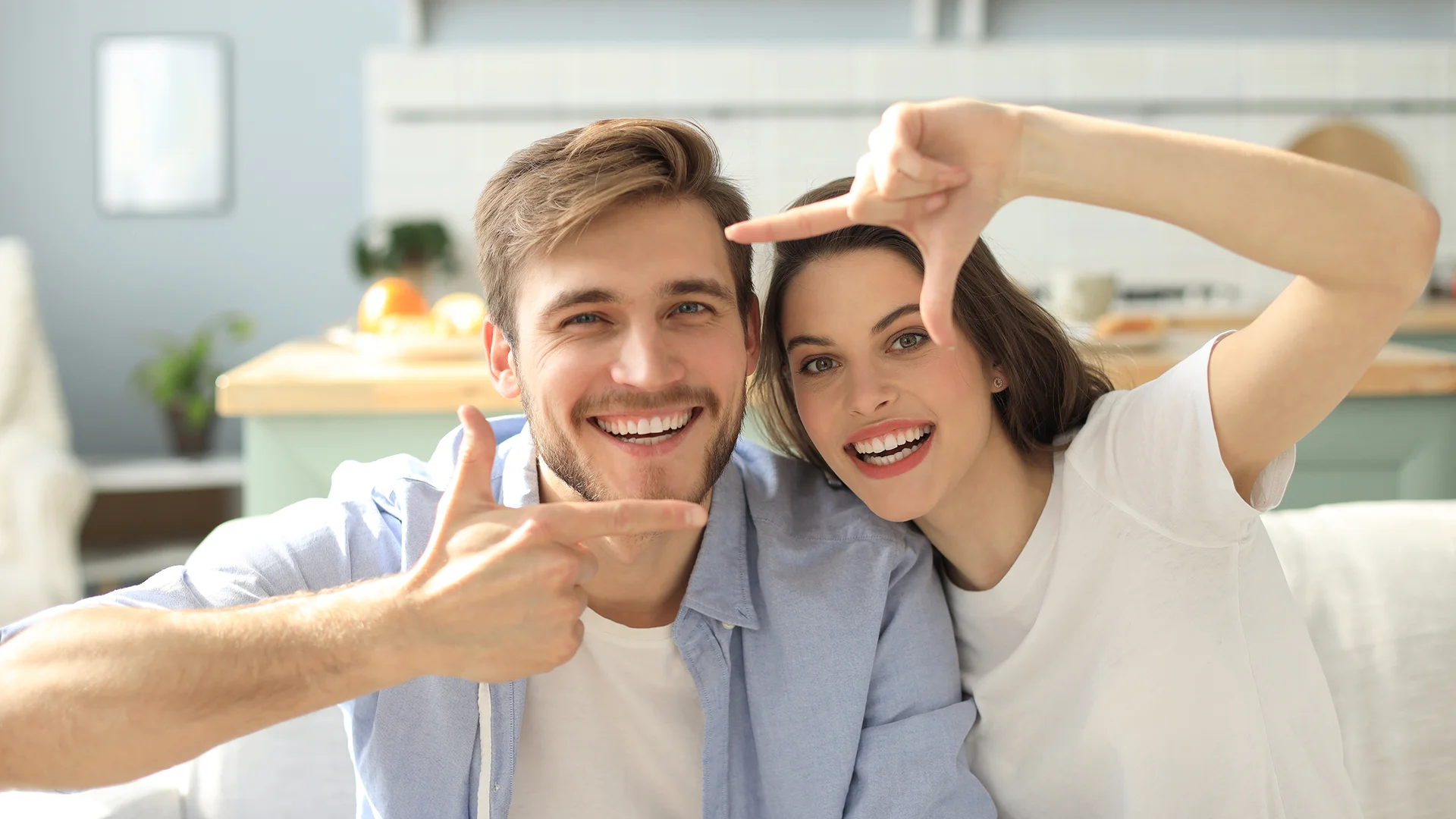 Happy family smiling